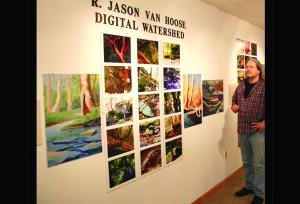 Jason Van Hoose displays his Digital Watershed Solo Exhibition at the Butler Institute of American Art. 