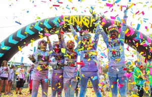 The Color Run doesn't rank runners by place or time, but encourages all participants to celebrate their happiness and individuality — all while covered in paint. 
