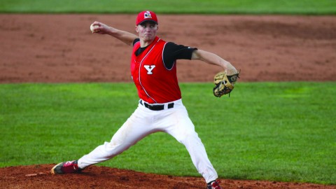 Pitcher Kevin Yarabinec has a 2-1 record with a 4.70 ERA. Yarabinec leads the team with 11 strikeouts and led the Penguins to a 5-3 win against the University of Milwaukee on March 15. Photo courtesy of Ron Stevens. 