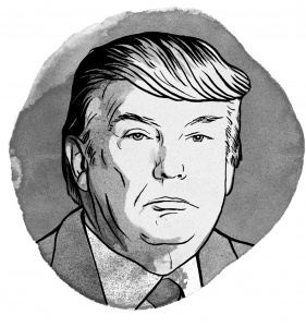 300 dpi Michael Hogue illustration of Donald Trump. (The Dallas Morning News/TNS)