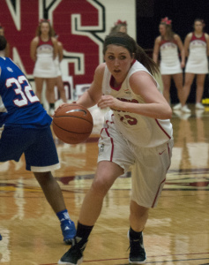 Youngstown State University guard Kelsea Newman drives to the basket.
