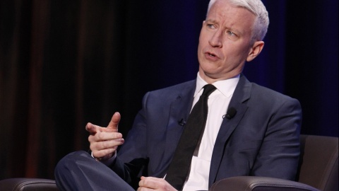 Anderson Cooper speaks during a program moderated by Krys Boyd of KERA as part of the Mavericks Speaker Series at the University of Texas at Arlington, Texas, Feb. 10, 2014. (Richard W. Rodriguez/Fort Worth Star-Telegram/MCT)